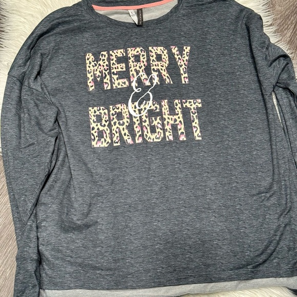 Jaclyn Intimates Merry and Bright Leopard Pajama Set Size Large - Picture 3 of 9